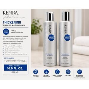 Kenra Platinum Thickening Shampoo & Conditioner Duo 8.5 Fl Oz Each Set